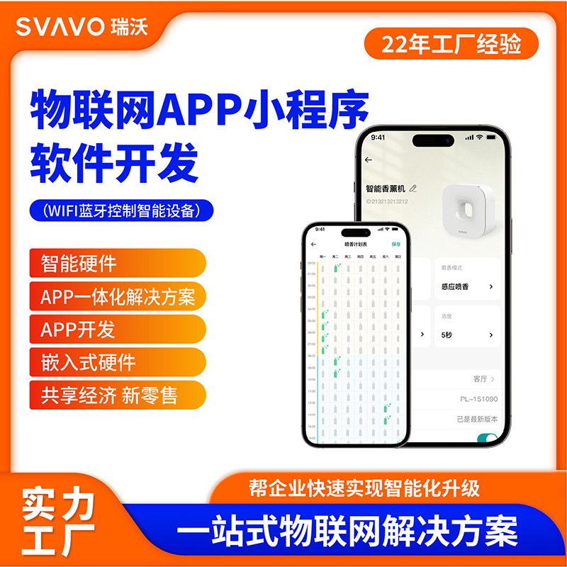 物联网软件开发嵌入式智能家居蓝牙wifi联网控制app软件小程序