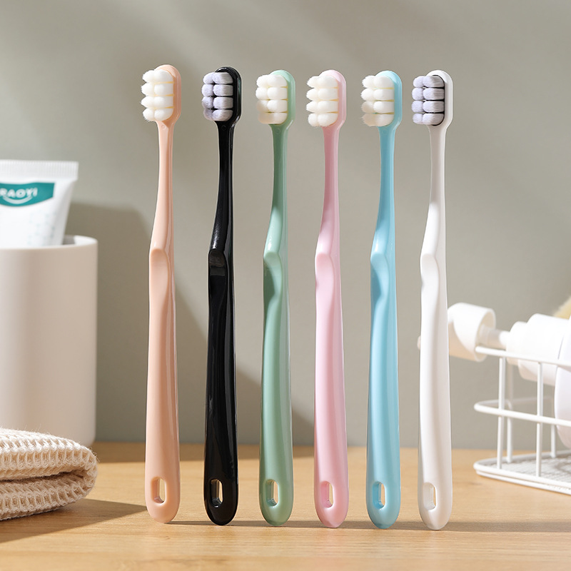 8 Bundles of Yunrouwanmao Toothbrush Adult Home Use Soft-Bristle Toothbrush Couple Advanced Toothbrush Independent Packaging Factory Wholesale