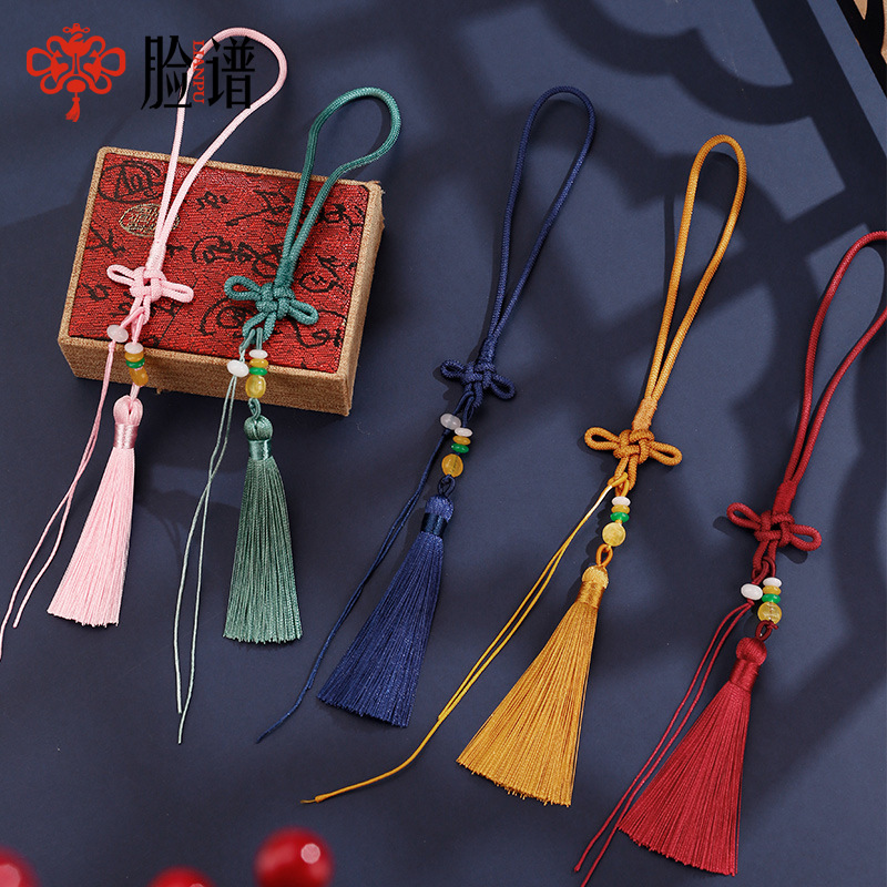 Chinese Knot Hand Toy String Tassel Fringe Sachet Sachet Beeswax Agate Jade Crafts DIY Lanyard Factory Wholesale