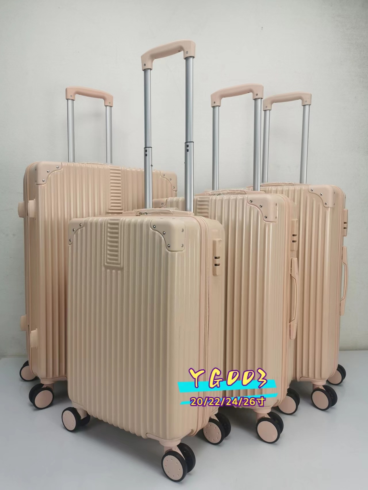 Promotional Ultra-Light Zipper Luggage Women's 24-Inch Trolley Case Luggage Men's 20-Inch 260000-Way Wheel Student Password Suitcase