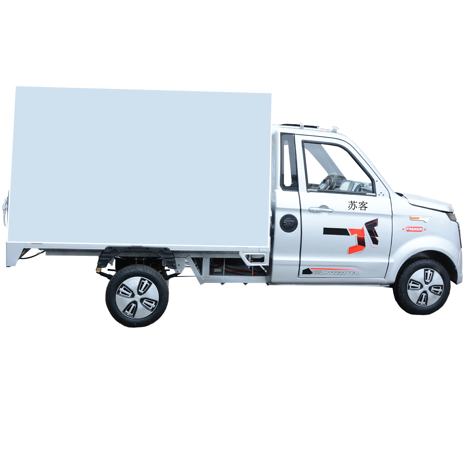 加长后斗油电两用 电动四轮皮卡分体双排电动货运 货车皮卡车