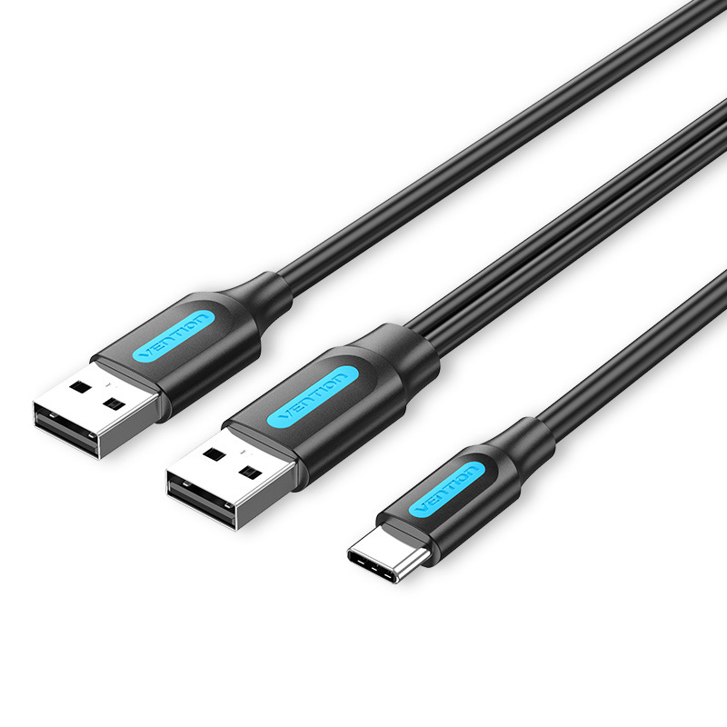 威迅type-c移动硬盘数据线tpc安卓手机充电双头usb-c一分二外置3a