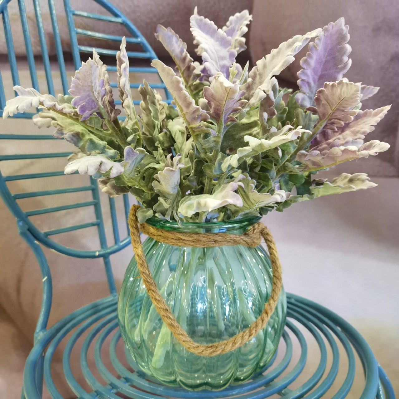 银叶菊雪花菊北欧家居客厅样板间插花装饰婚庆摄影花草植物叶材