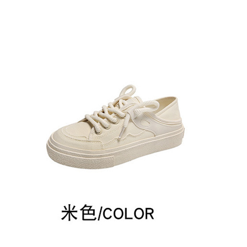 2023 Summer New Ins Korean Style Canvas Shoes for Women Versatile Students' Flat Skateboard Shoes Casual Shoes for Women