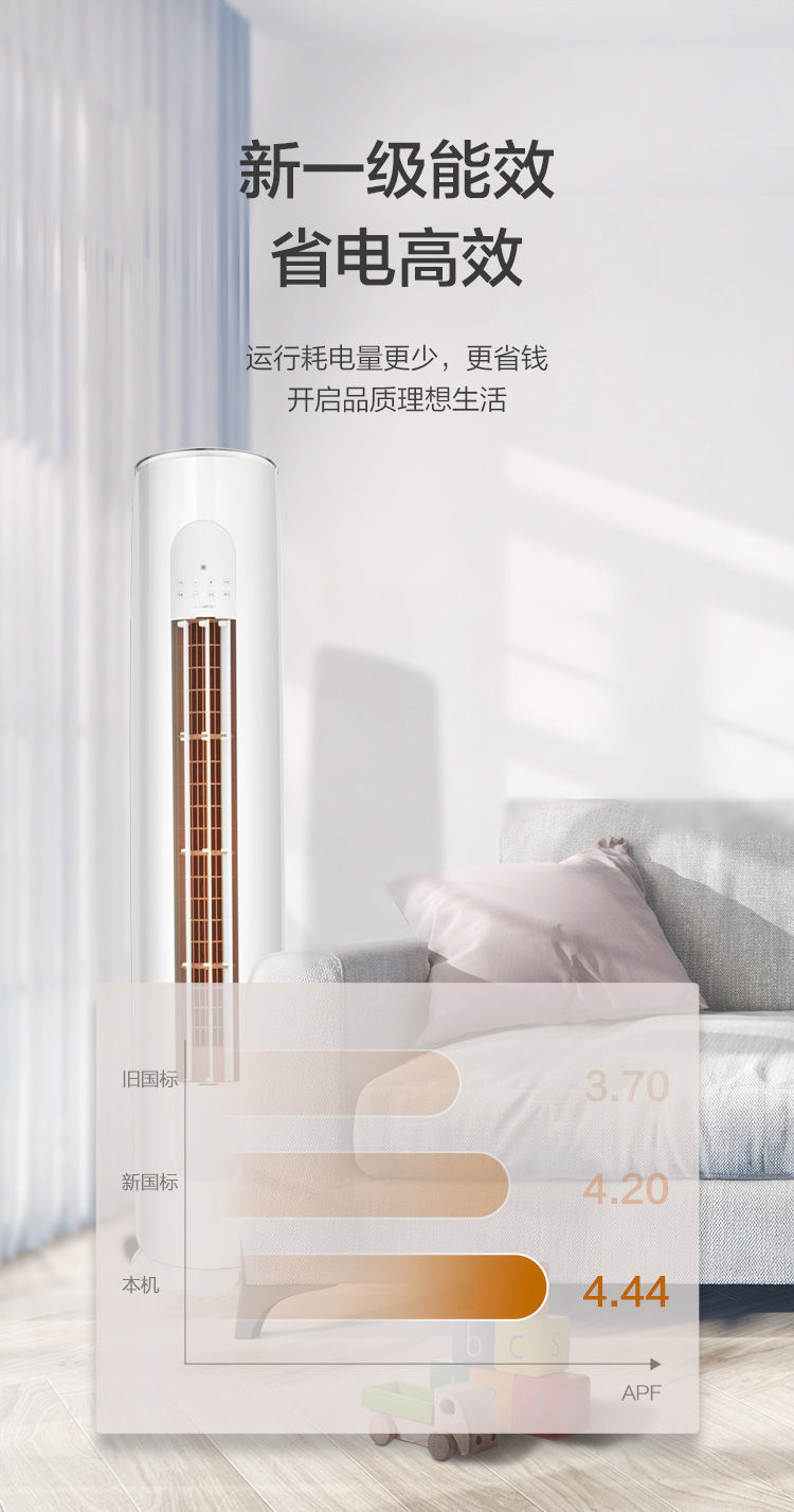 格力天丽一级变频冷暖3匹柜机天丽优钻白色72lw/(72530)fnha