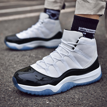 外贸大码秋冬新款青少年实战训练高帮篮球鞋个性街头潮酷运动鞋男
