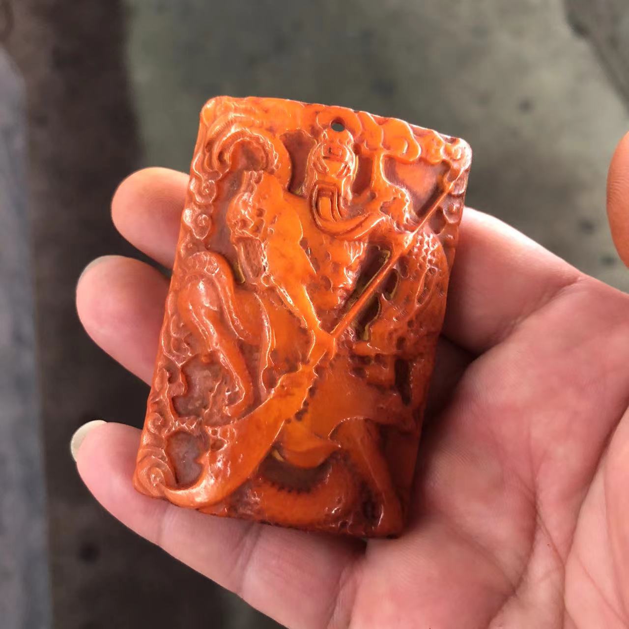 古玩杂项仿古做旧牛骨关公挂件骨雕关公大刀文玩把件工艺品-阿里巴巴