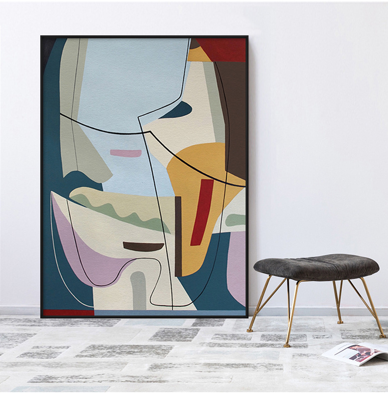 毕加索现代玄关装饰画沙发背景墙抽象客厅挂画书房会议室落地壁画