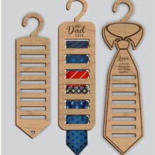 跨境专供Set of 3 Father's day tie hangers父亲节领带置物架