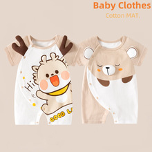 跨境专供婴儿连体衣baby clothes for summer 夏季纯棉宝宝哈衣薄