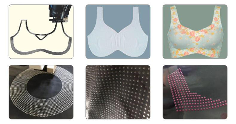 无痕内衣内裤无缝点胶机 服装皮革喷射式打胶机 高速全自动喷胶机