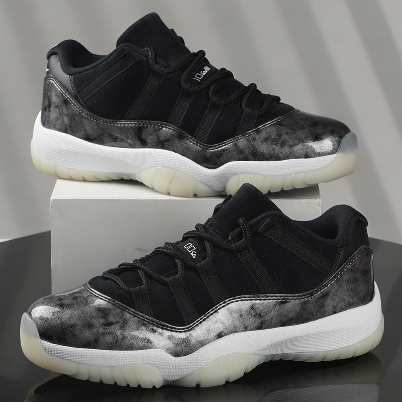 正品头层牛皮aj11大魔王高帮篮球鞋莆田鞋运动跑步鞋康扣乔aj男鞋