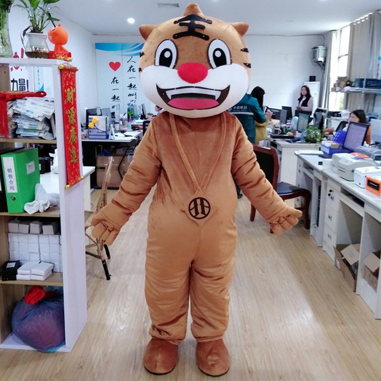 动漫老虎动物装扮行走头套服表演道具展示活动小虎卡通人偶服装衣
