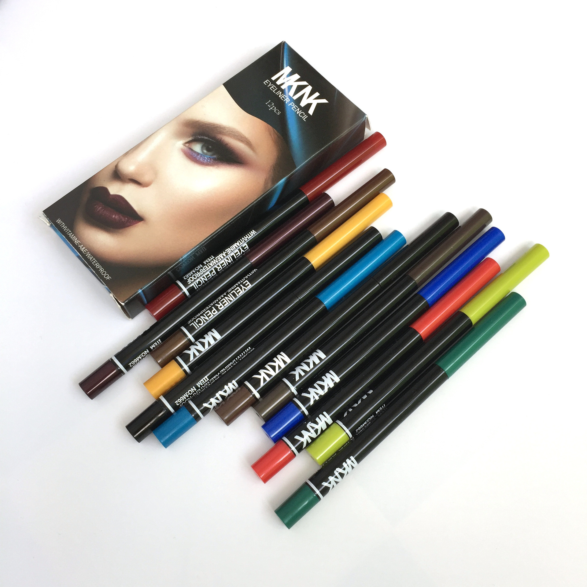 圣诞妆容mknk12色彩色自动旋转眼影笔眼线胶笔卧蚕笔眼线笔唇线笔