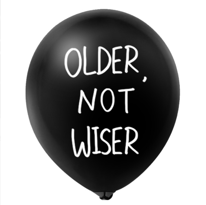 10 Different Phrases Old Age Birthday Party Balloons Rude and Aggressive Phrases Holiday Supplies