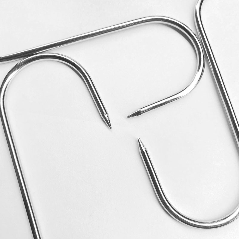 不锈钢色s型牛肉挂钩烧腊单勾长短鸡肉勾腊肉尖头钩腊肉腊肠s钩