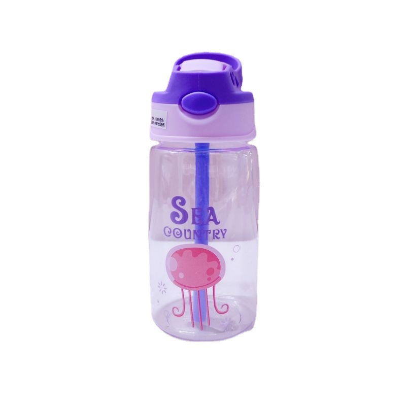 New Cup Cartoon Drinking Cup Children's Large Capacity Ocean Series Sippy Cup Student Gifts Cup with Straw Wholesale