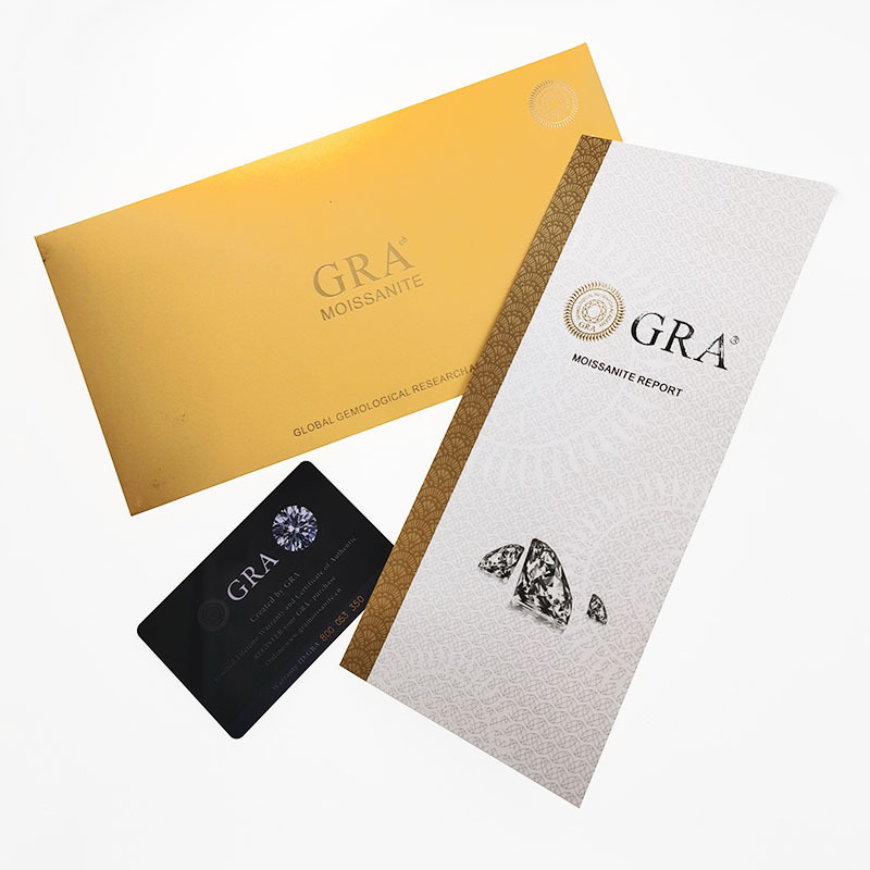 gra莫桑石证书 莫桑石珠宝克拉戒指吊坠证书 莫桑证书 一件代发