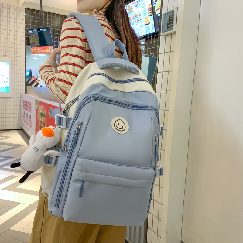 2023 New Casual Simple Large Capacity Backpack College Style Harajuku Backpack High School Primary School Student Schoolbag for Women