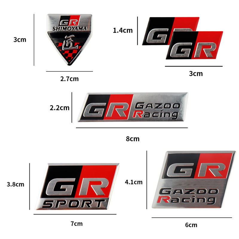 适用于丰田改装车标gr grsport toyota个性随意划痕车尾车身贴标