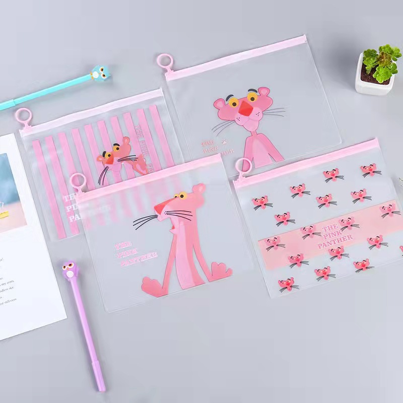 Unicorn Frosted Pencil Case Wholesale Stationery Case Large Capacity Transparent File Bag Student Minimalist Cute Cartoon Pencil Case