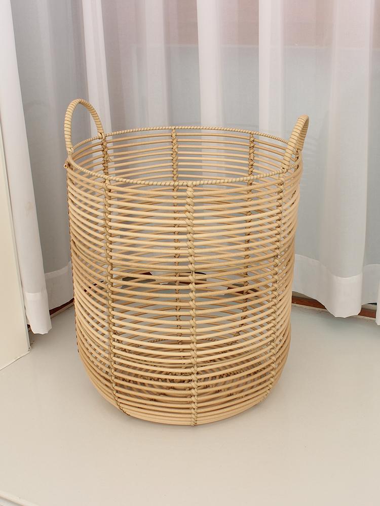 大容量塑藤编织脏衣篮收纳筐脏衣篓脏衣服收纳筐脏衣桶日式收纳.