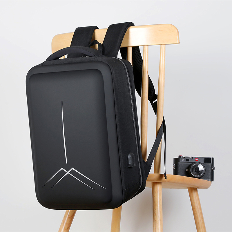 跨境男士背包双肩包硬壳16寸笔记本电脑书包休闲商务出差旅行包