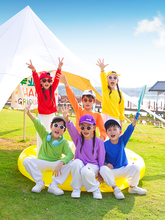 儿童啦啦队演出服糖果彩色卫衣中小学生运动会开幕式服装合唱班服