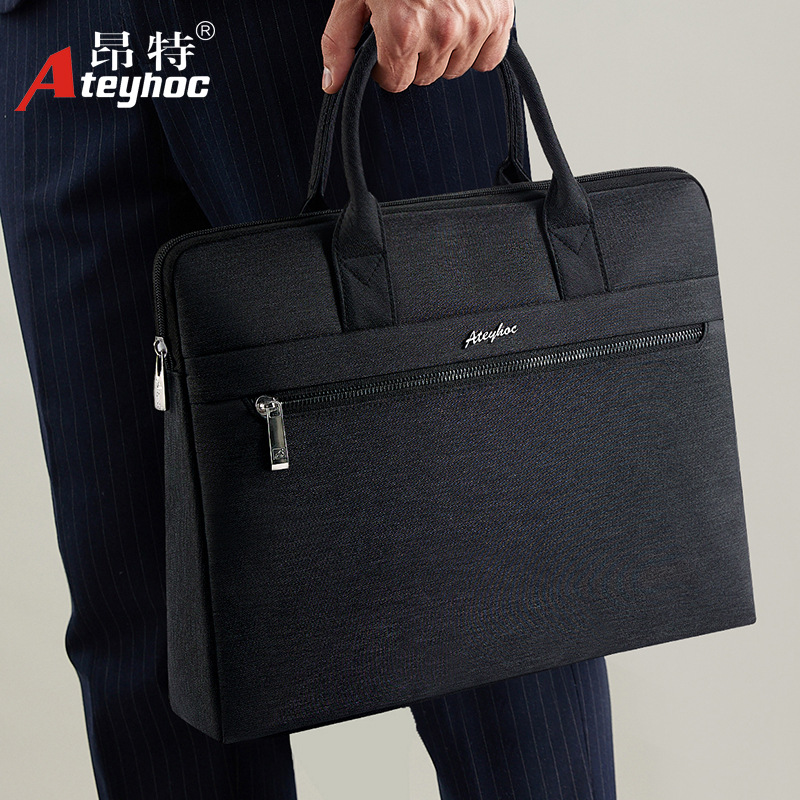 Ant Portable Briefcase A4 Portable File Bag Multi-Layer Canvas Zipper Men‘s Business Office Conference Bag Wholesale