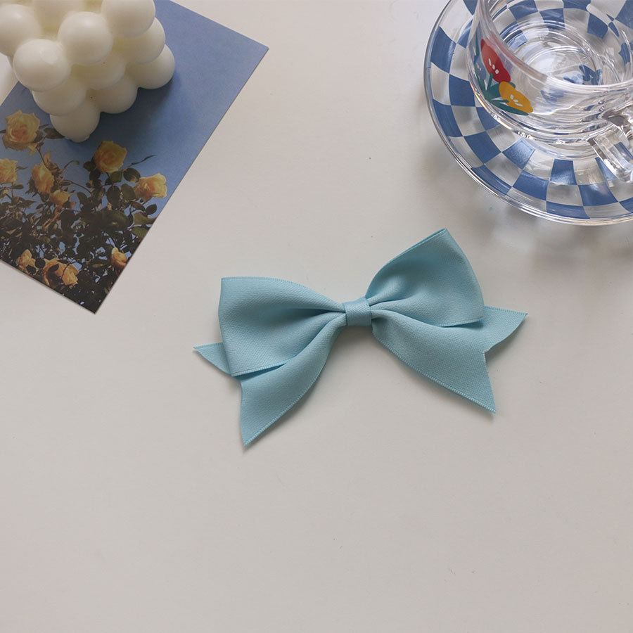 Starry Blue Series Ribbon Handmade Bow Hair Accessories Warm Blue Sweet Japanese and Korean Style Barrettes Pairs Ponytail Twist Braid Hair Rope