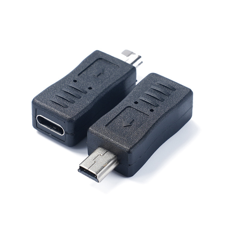 type-c母转mini5p公t型转接头安卓手机平板电脑数据充电转换插头