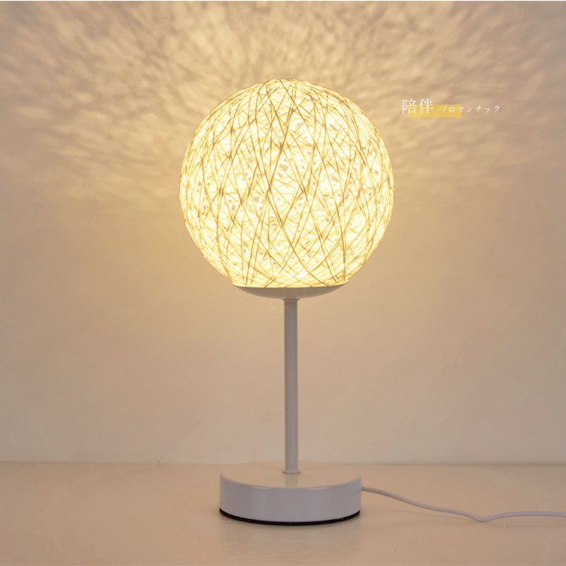 Led Small Night Lamp Dormitory Vine Bal Creative Starry Sky KT-C Nordic Decoration Bedroom Bedside USB Warm Table Lamp