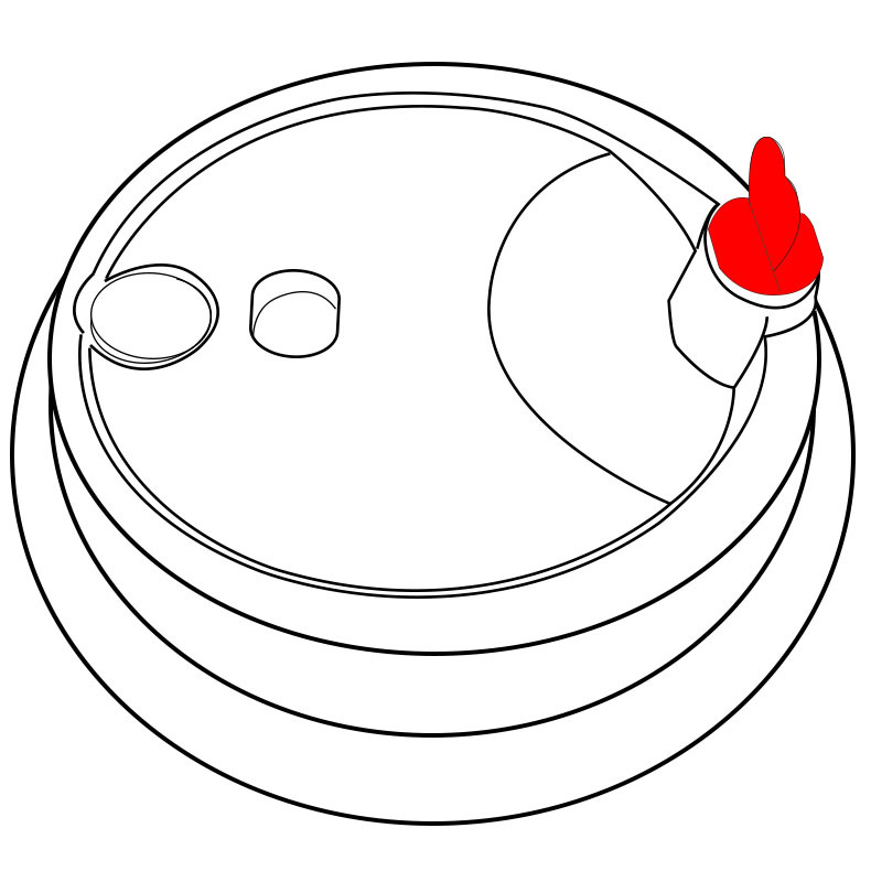 现货一次性盖子奶茶杯盖90口径注塑磨砂盖pp咖啡热饮盖红心塞