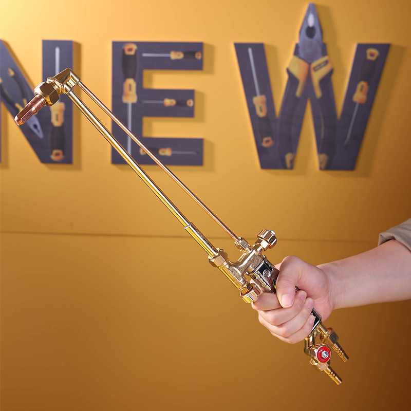 得力氧割枪100型氧气煤气割抢液化气割把全铜吸射式割炬焊割工具
