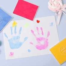 手指画手掌画印泥印台绘画幼儿园活动婚礼彩色颜料盒方形印台