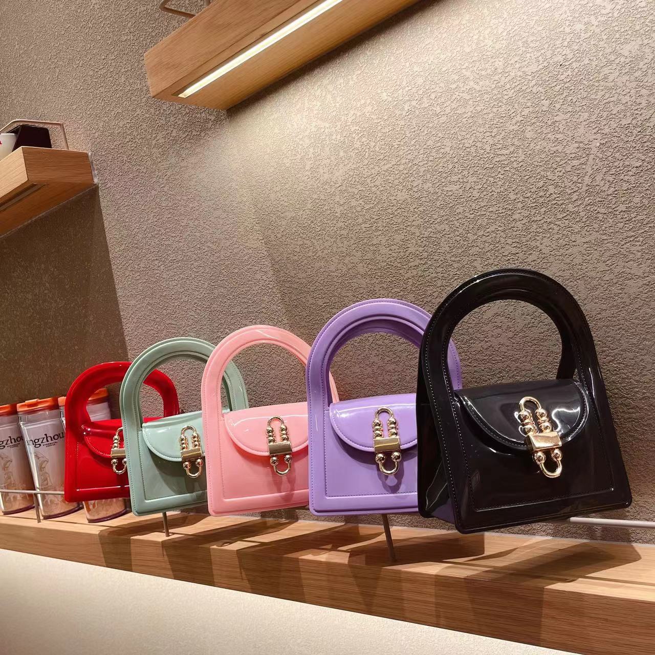 2024 Spring and Summer Children's Gel Bag Mini Fashion Fashionable Small Square Bag Simple All-Match Shoulder Crossbody Chain Women's Bag