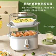 多功能电蒸笼食品级方形电蒸炉断电家庭早餐机家用蒸菜蒸锅供应链