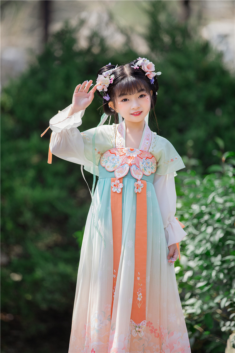 儿童汉服古装襦裙夏装女童中国风2022春款女童夏装中国风