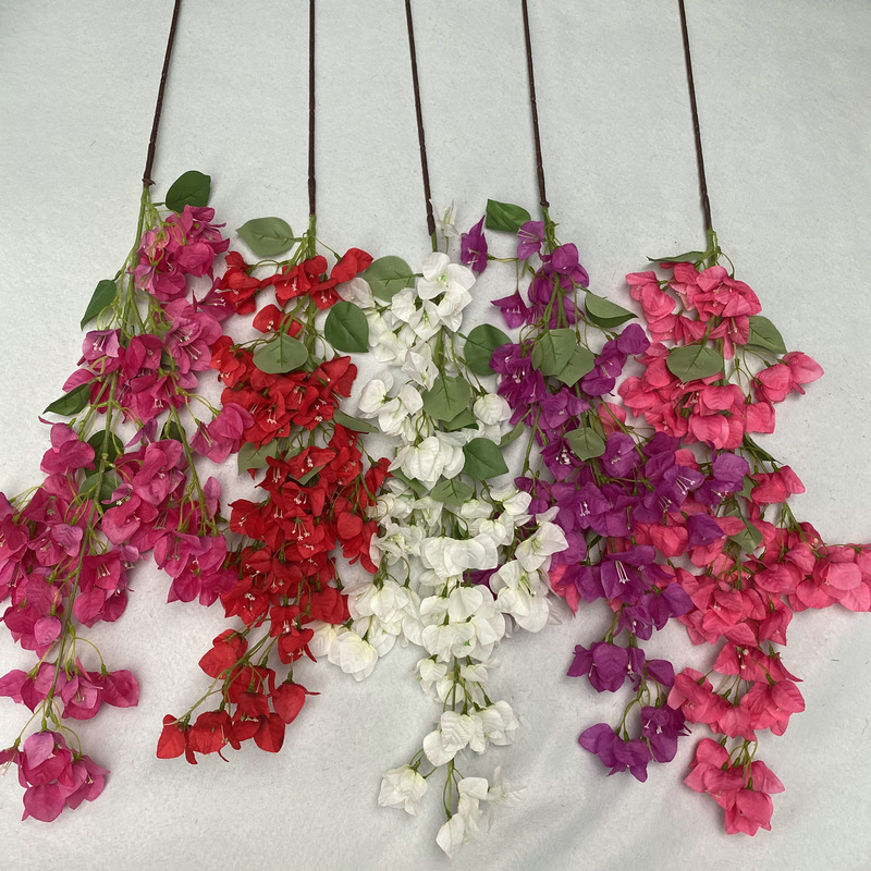 Newborn Raw Silk Simulation Bougainvillea Home Soft Climbing Vine Bougainvillea Indoor Potted Decoration Simulation Greenery Bonsai