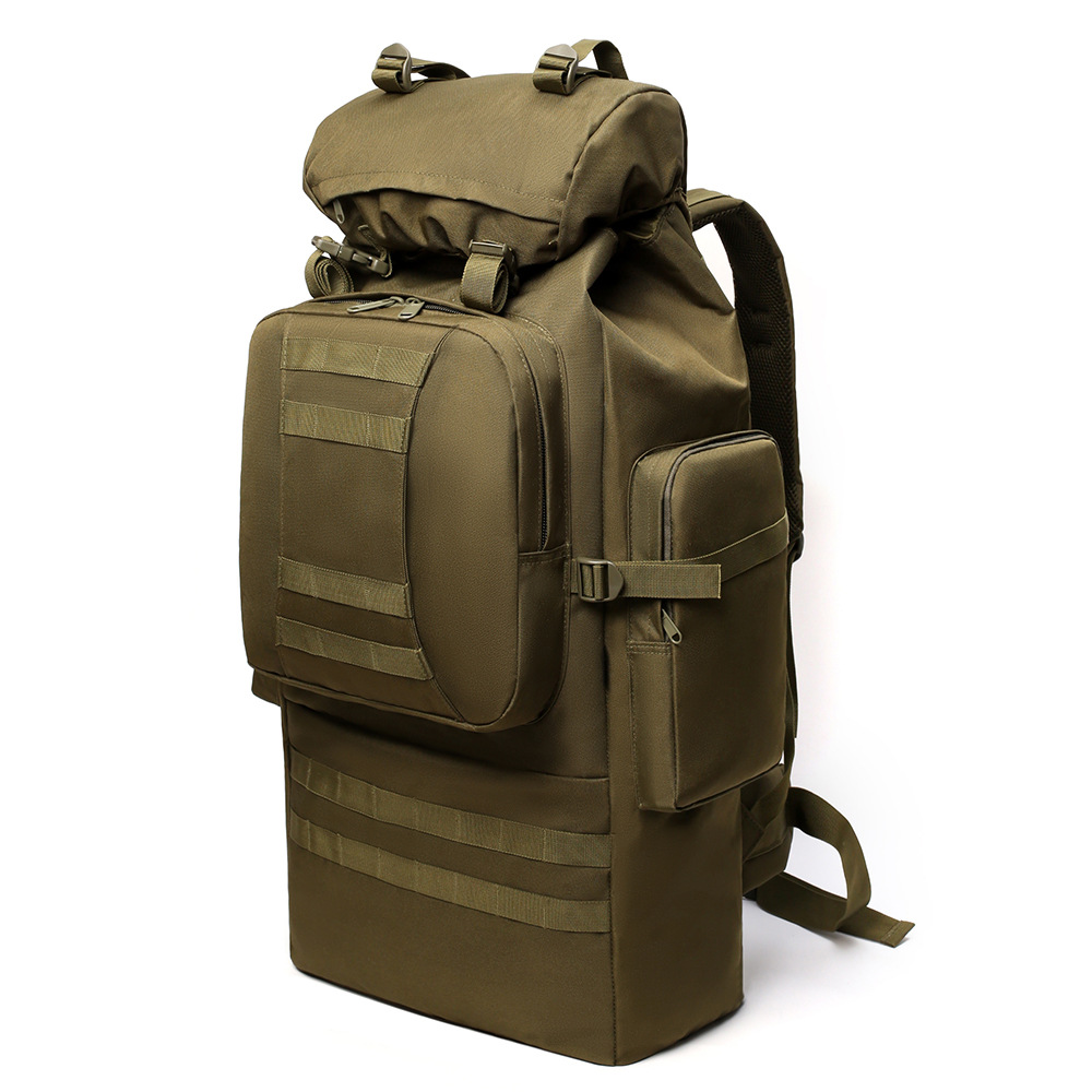 外贸跨境100l军迷彩防水大容量运动野营背囊户外背包旅行包登山包