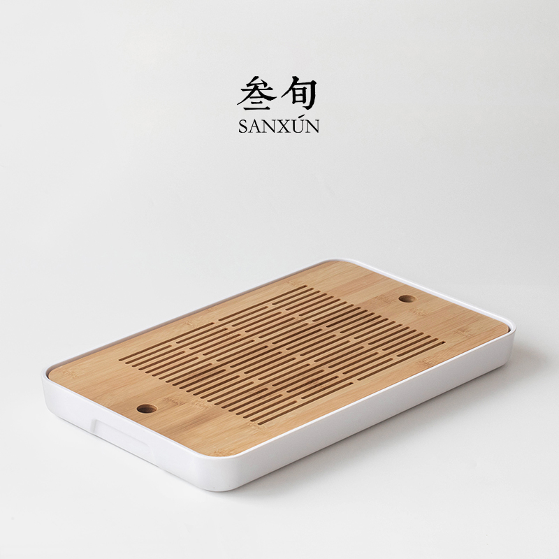 4n竹制茶盘储水式茶海家用简约小茶台托盘功夫茶具干泡盘托盘
