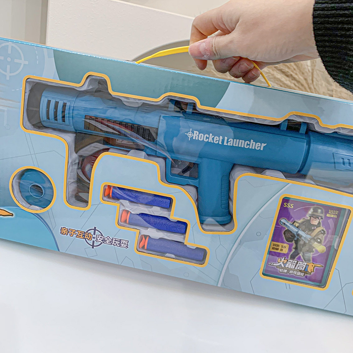 Children's 2-in-1 Toy Soft Bullet Gun Table Tennis Gun Stall Gift Wholesale Gift Box Boy Model Gun Toy Wholesale
