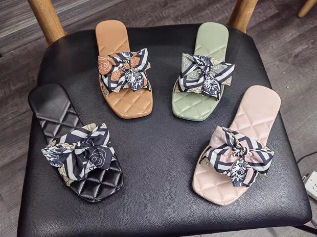 仙女风拖鞋女ins潮外穿2021夏季新款时尚珍珠平底学生凉拖一字型