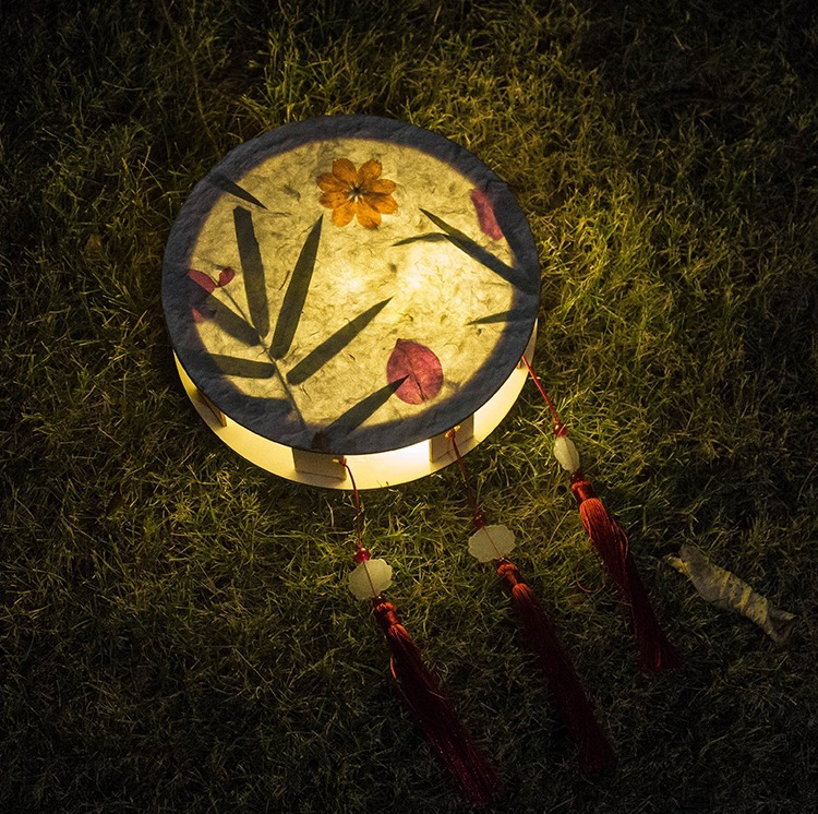 新年灯笼diy材料包手工自制宫灯 元宵节汉服古风手提花灯纸灯