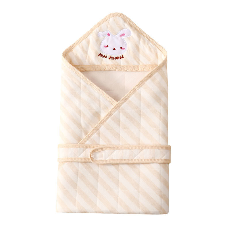 Newborn Baby Essential Natural Colored Cotton Baby's Blanket Gro-Bag Bag Quilt Newborn Four Seasons Swaddling Cover Blanket Blanket