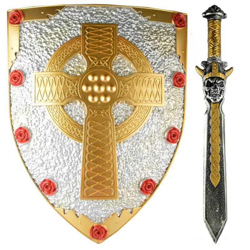 万圣节道具 魔兽盾牌古罗马世界武器道具仿真塑料盾牌兵器士兵盾