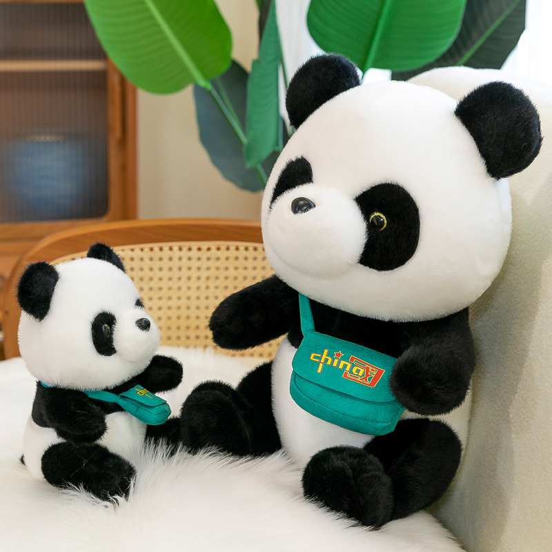 2023 New National Treasure Giant Panda Plush Toy Simulation Animal Doll Zoo Tourist Souvenir Wholesale