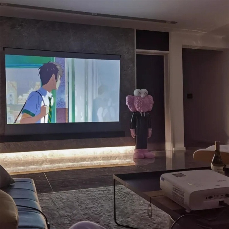 西鲸a1 长焦距投影仪92英寸家庭影院卧室客厅可移动折叠投影幕布