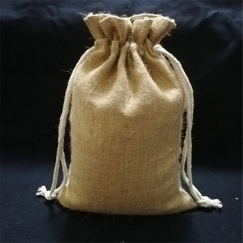 黄麻袋陈皮粮食核桃土特产麻袋抽绳布袋包装袋可订各规格可订领劵