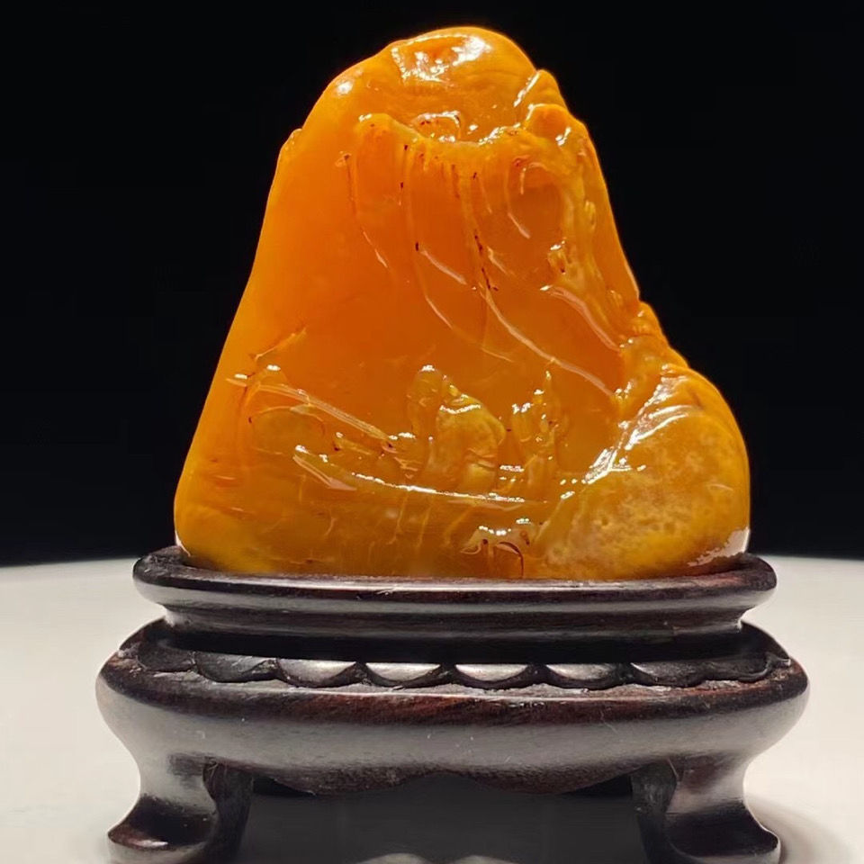 福建寿山石田黄摆件芙蓉石田黄石鸡血石原石送礼财宅精品收藏